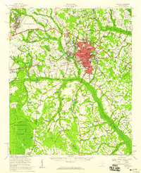 1957 Map of Sumter, SC, 1959 Print