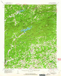 1959 Map of Saluda, NC, 1963 Print