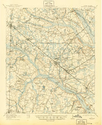 1918 Map of Varnville, 1945 Print