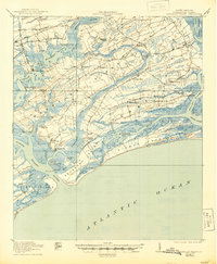 1944 Map of Kiawah Island, SC