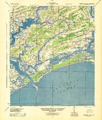 1944 Map of Kiawah Island, SC