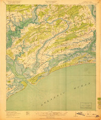 1919 Map of Kiawah Island, SC
