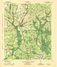 preview thumbnail of historical topo map of Walterboro, SC in 1943
