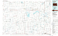 1985 Map of Badger, SD, 1986 Print