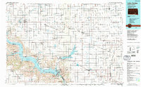 1986 Map of Delmont, SD, 1988 Print