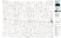 1986 Map of Mitchell, SD, 1989 Print
