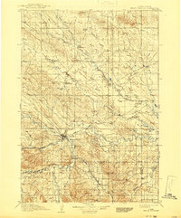 1907 Map of Belle Fourche, 1941 Print