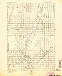 1896 Map of Columbia, SD, 1904 Print