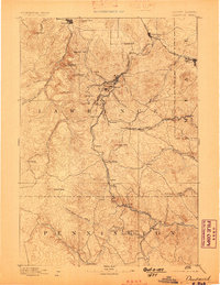 1894 Map of Deadwood, 1898 Print