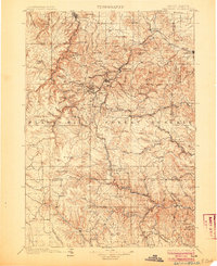 1901 Map of Deadwood, 1906 Print