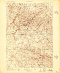 preview thumbnail of historical topo map of Deadwood, SD in 1916