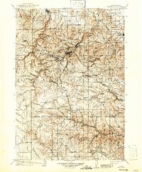 1916 Map of Deadwood, SD, 1941 Print