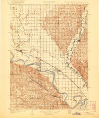 1907 Map of Elk Point, 1921 Print