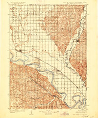 1907 Map of Elk Point, 1927 Print