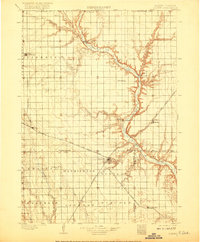1898 Map of Olivet, 1917 Print