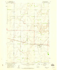 1958 Map of Andover, SD, 1960 Print