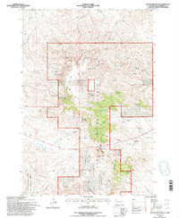 preview thumbnail of historical topo map of Harding County, SD in 1993