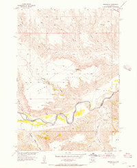 Download a high-resolution, GPS-compatible USGS topo map for Bridger SW, SD (1956 edition)