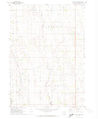 historical topo map of Miner County, SD in 1971