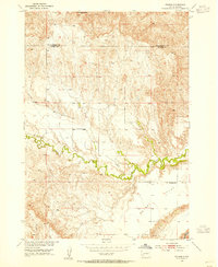 preview thumbnail of historical topo map of Custer County, SD in 1953