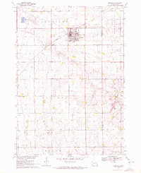 1970 Map of Freeman, SD, 1972 Print