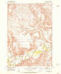 1952 Map of Dewey County, SD, 1954 Print