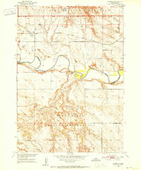 1950 Map of Interior, SD, 1952 Print