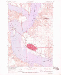 1967 Map of Mobridge, SD, 1969 Print