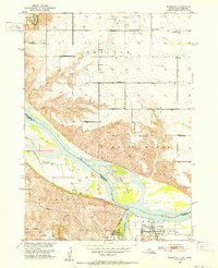 1950 Map of Niobrara, 1952 Print