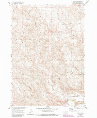 Download a high-resolution, GPS-compatible USGS topo map for Oahe SW, SD (1987 edition)