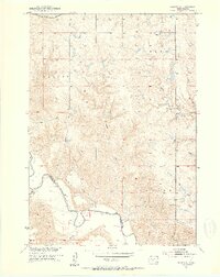 1951 Map of Okaton SE, 1953 Print