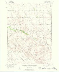 1957 Map of Owanka SW, 1958 Print