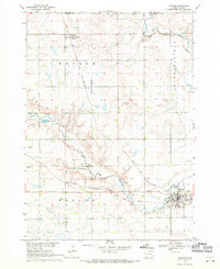 1968 Map of Parker, SD, 1971 Print