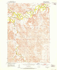 1951 Map of Dewey County, SD, 1954 Print