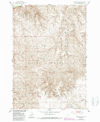 1951 Map of Dewey County, SD, 1987 Print