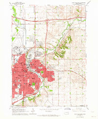 1962 Map of Sioux Falls, SD, 1964 Print