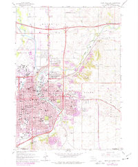 1962 Map of Sioux Falls, SD, 1977 Print