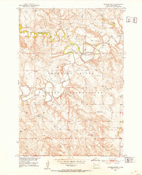 1951 Map of Thunder Butte, 1953 Print