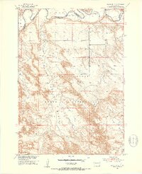 1951 Map of Wanblee NE, 1953 Print
