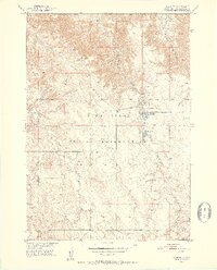 1950 Map of Wanblee, 1952 Print