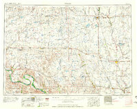 1953 Map of Huron, 1959 Print