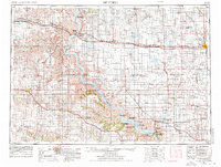 1955 Map of Armour, SD, 1976 Print