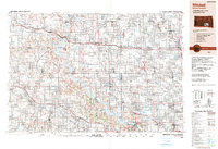 1990 Map of Delmont, SD, 1991 Print