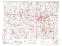1955 Map of Sioux Falls, 1981 Print