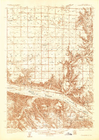 preview thumbnail of historical topo map of Hughes County, SD in 1934