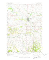 1958 Map of Belle Fourche, 1974 Print