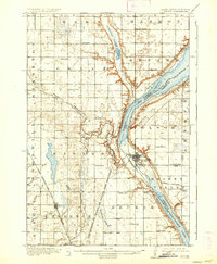 1918 Map of Peever, 1937 Print