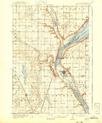 1918 Map of Peever, 1942 Print