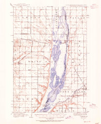 1915 Map of White Rock, 1954 Print