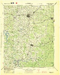 preview thumbnail of historical topo map of Tennessee, United States in 1944